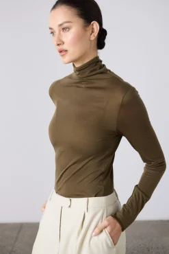 Laing Tencel Polo - Khaki