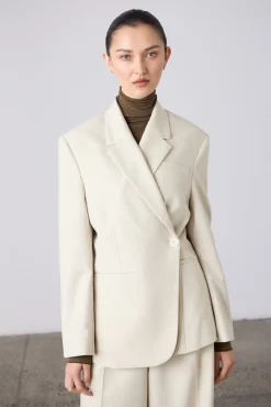 Laing Wrapover Blazer - Champagne