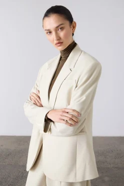 Laing Wrapover Blazer - Champagne