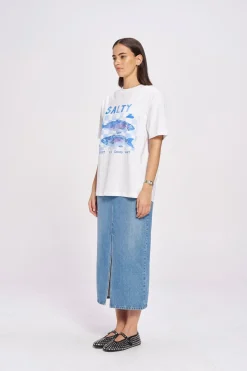 Maku The Label Salty Oversized Tee - White | Arriving Mid-End April