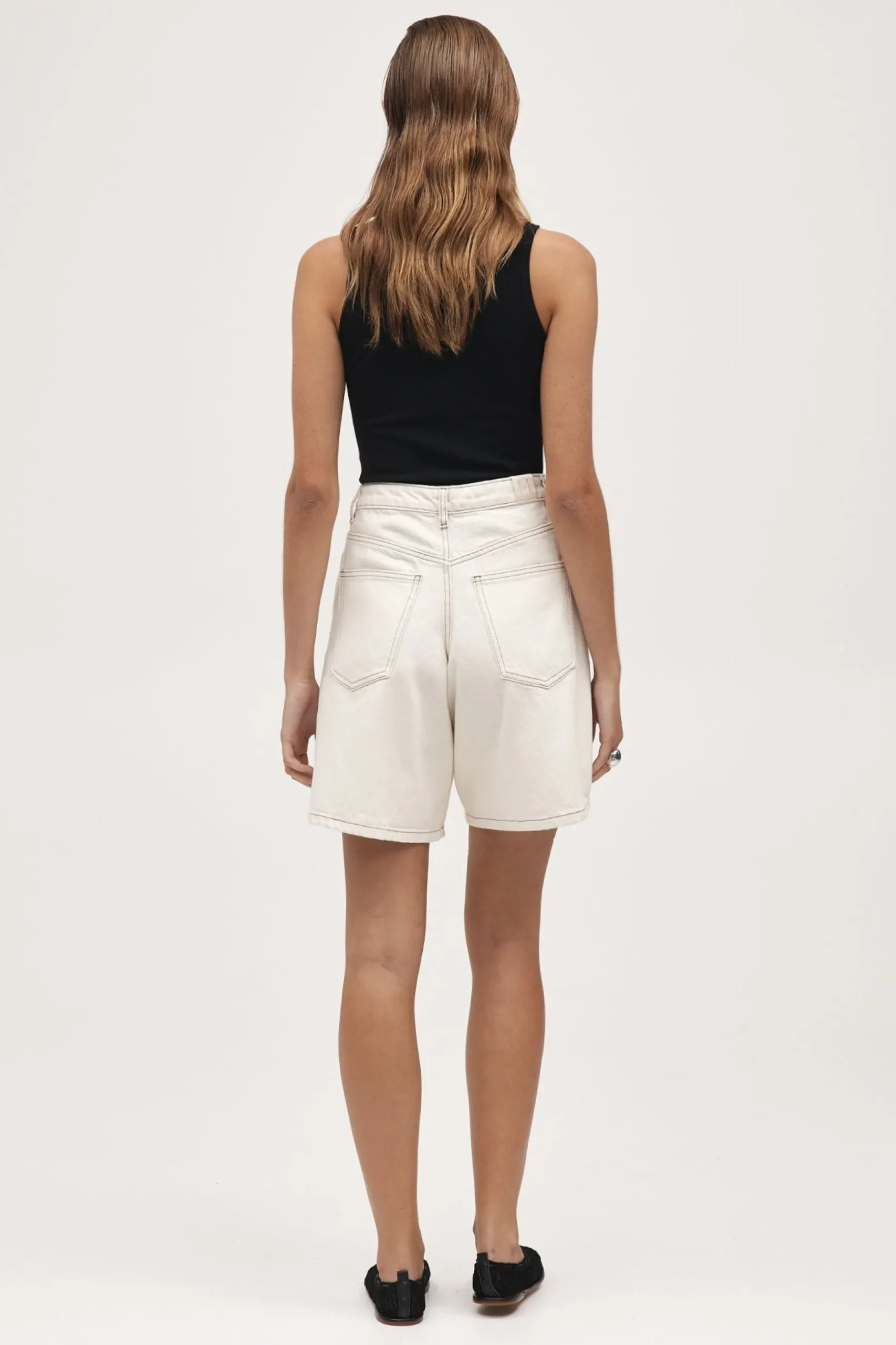 Marle Relaxed Jean Short - Ecru