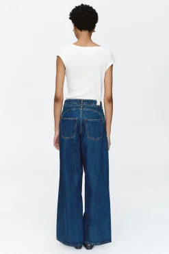 Marle Tie Curve Seam Jean - Heritage Blue