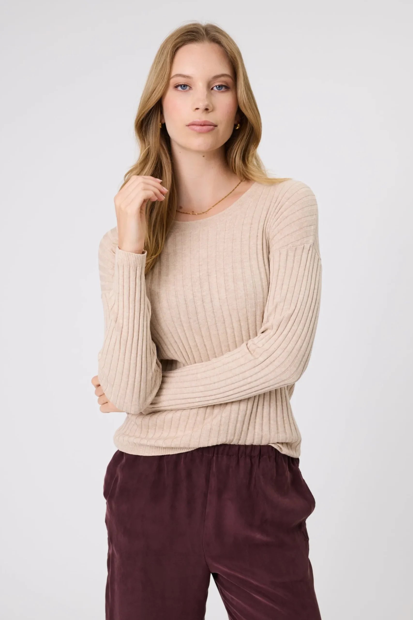Marlow Reign Long Sleeve Knit - Wheat