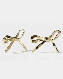 Meadowlark Bow Earrings Large - 23k Gold Plated
