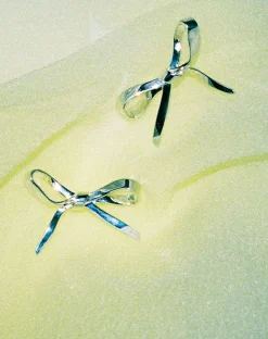 Meadowlark Bow Earrings Large - Stirling Silver