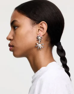 Meadowlark Daisy Drop Earrings - Sterling Silver