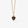 Meadowlark Heart Jewel Necklace - 23k Gold Plated
