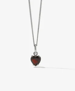 Meadowlark Heart Jewel Necklace - Stirling Silver