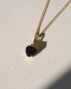 Meadowlark Heart Jewel Necklace - 23k Gold Plated