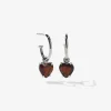 Meadowlark Heart Jewel Signature Hoops - Stirling Silver