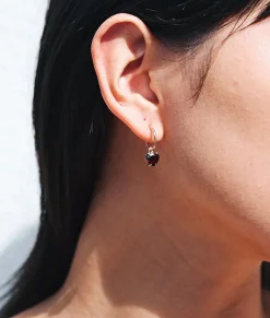 Meadowlark Heart Jewel Signature Hoops - Gold