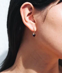Meadowlark Heart Jewel Signature Hoops - Stirling Silver