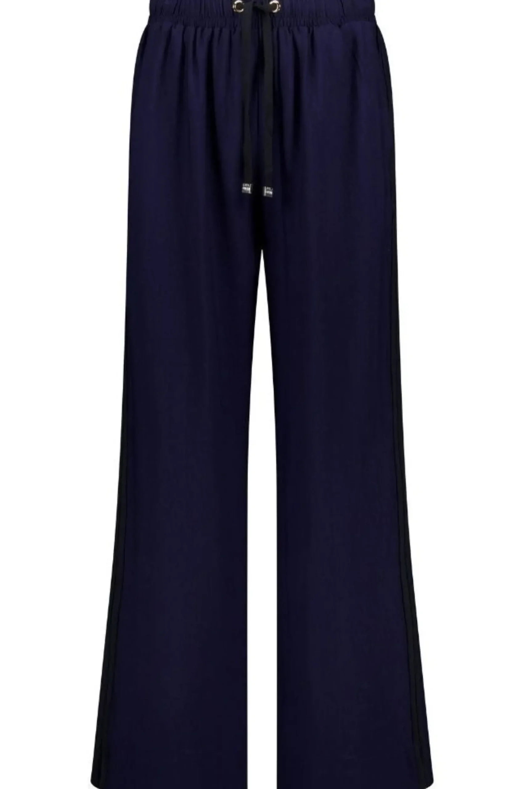 Moke Indiana Women's Wide Leg Pant - Navy w Black Stripe