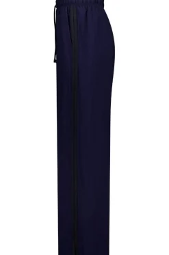 Moke Indiana Women's Wide Leg Pant - Navy w Black Stripe