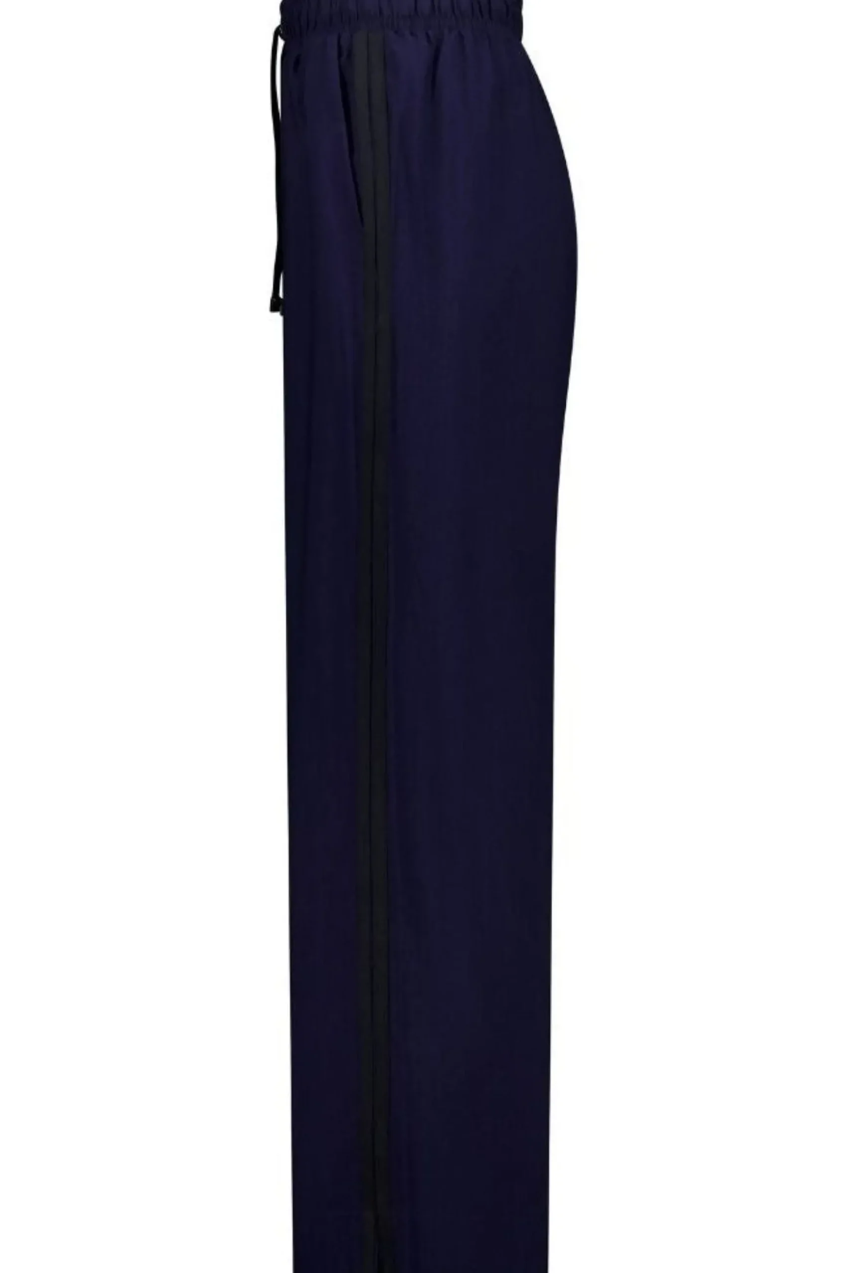 Moke Indiana Women's Wide Leg Pant - Navy w Black Stripe