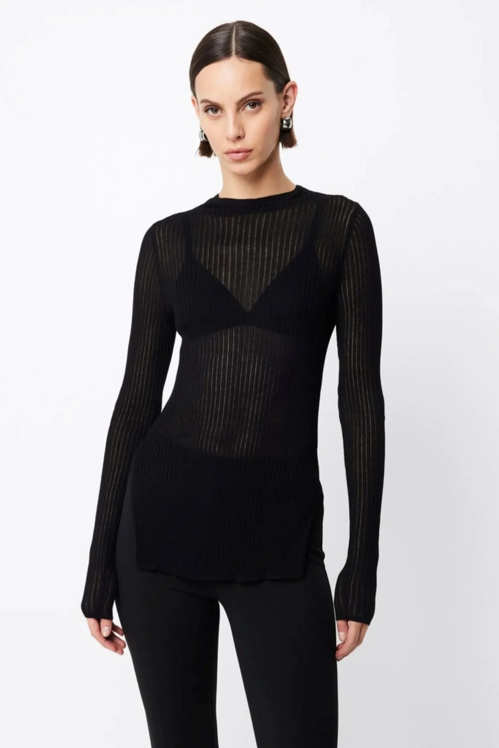 Mossman Bristol High Neck Top - Black