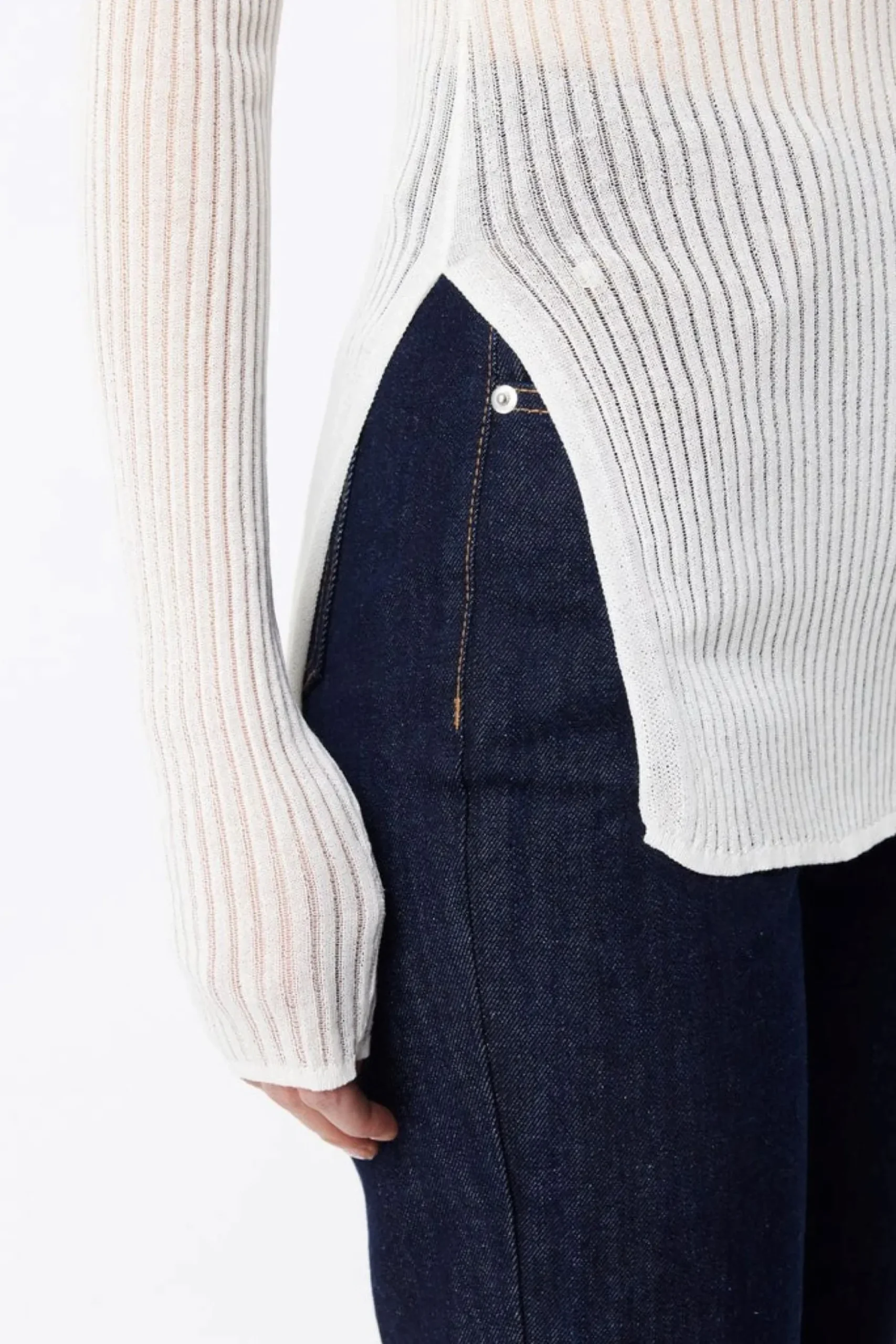 Mossman Bristol High Neck Top - White