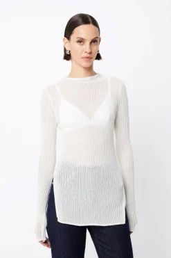 Mossman Bristol High Neck Top - White