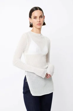 Mossman Bristol High Neck Top - White