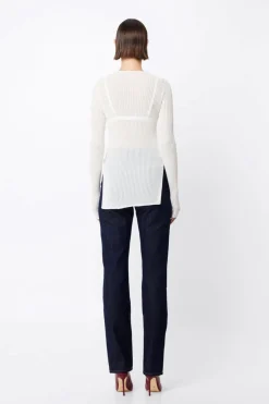 Mossman Bristol High Neck Top - White