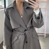 Mossman Franklin Trench Coat - Charcoal