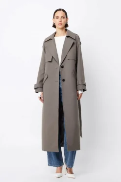 Mossman Franklin Trench Coat - Charcoal