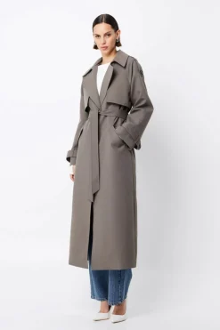 Mossman Franklin Trench Coat - Charcoal