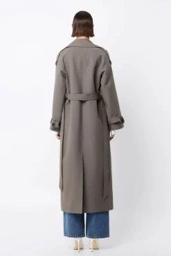 Mossman Franklin Trench Coat - Charcoal