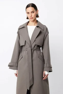 Mossman Franklin Trench Coat - Charcoal