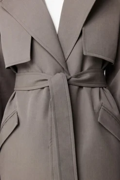 Mossman Franklin Trench Coat - Charcoal