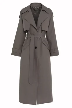 Mossman Franklin Trench Coat - Charcoal