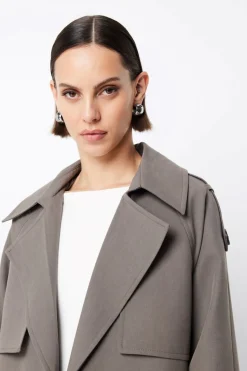 Mossman Franklin Trench Coat - Charcoal