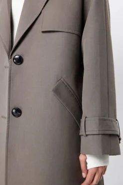 Mossman Franklin Trench Coat - Charcoal