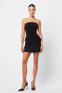 Mossman Linear Mini Dress - Black