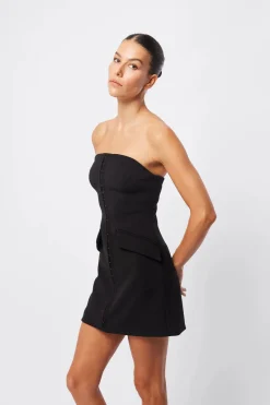 Mossman Linear Mini Dress - Black