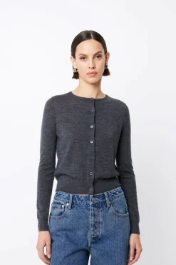 Mossman Maine Cardigan - Charcoal