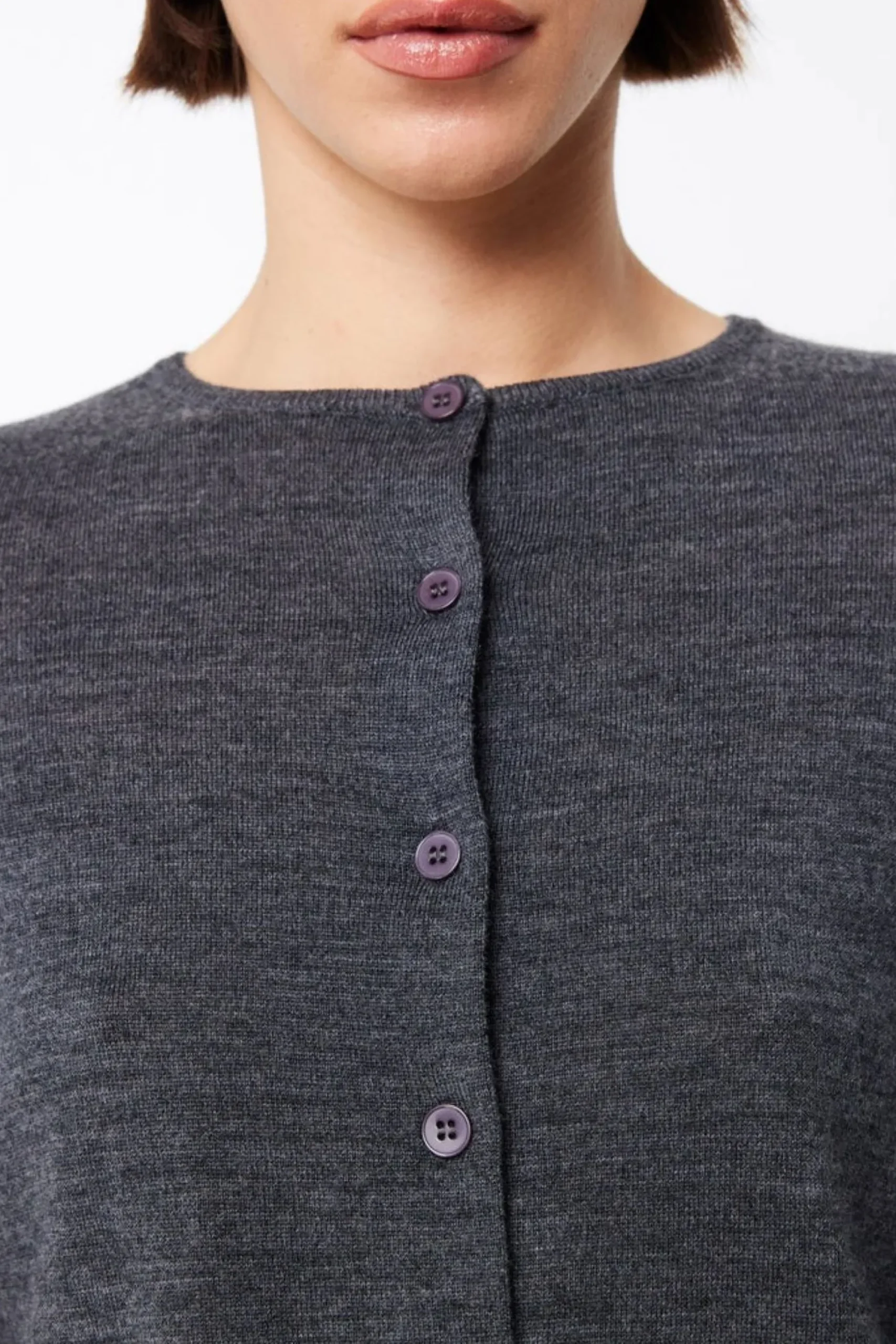Mossman Maine Cardigan - Charcoal