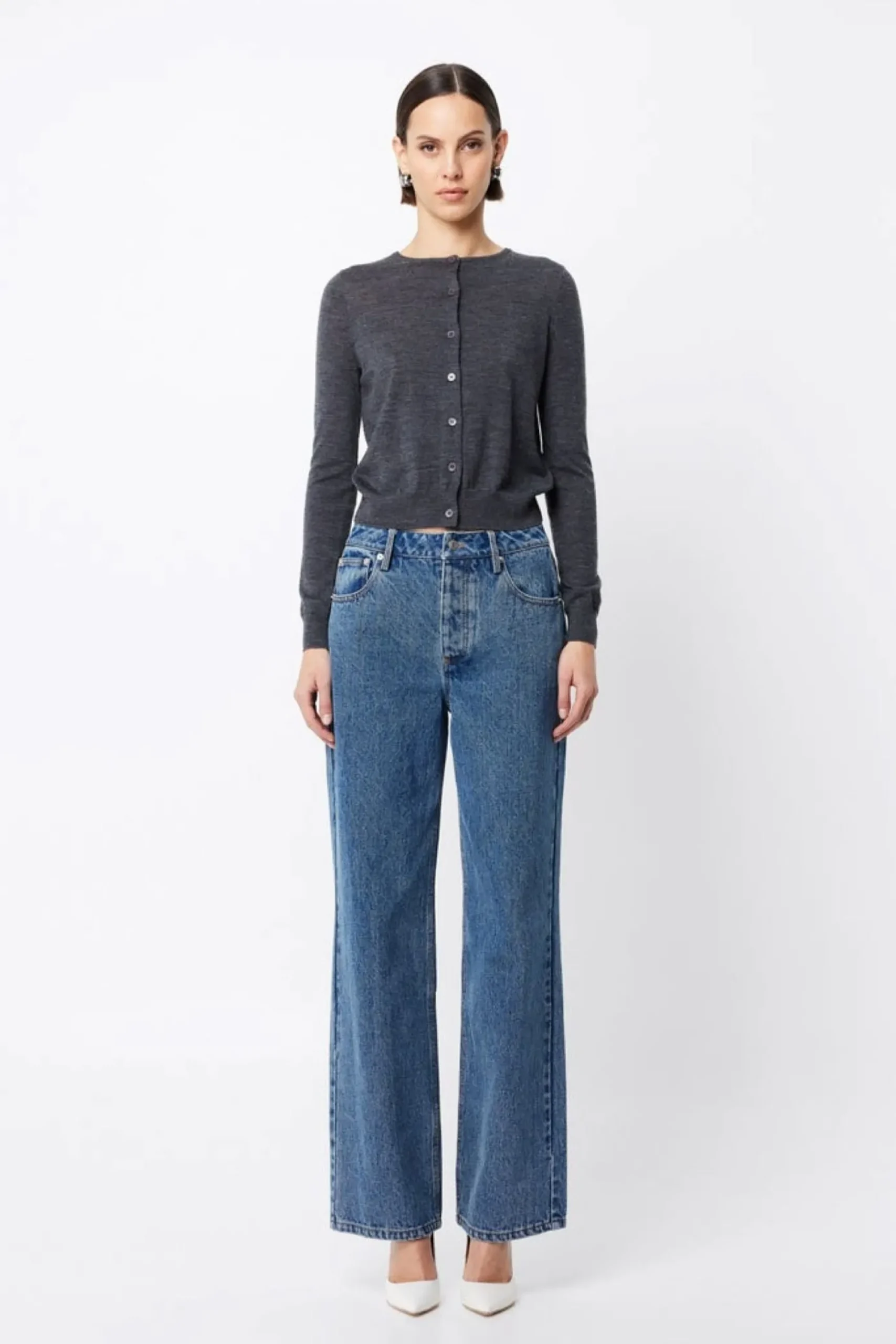 Mossman Maine Cardigan - Charcoal