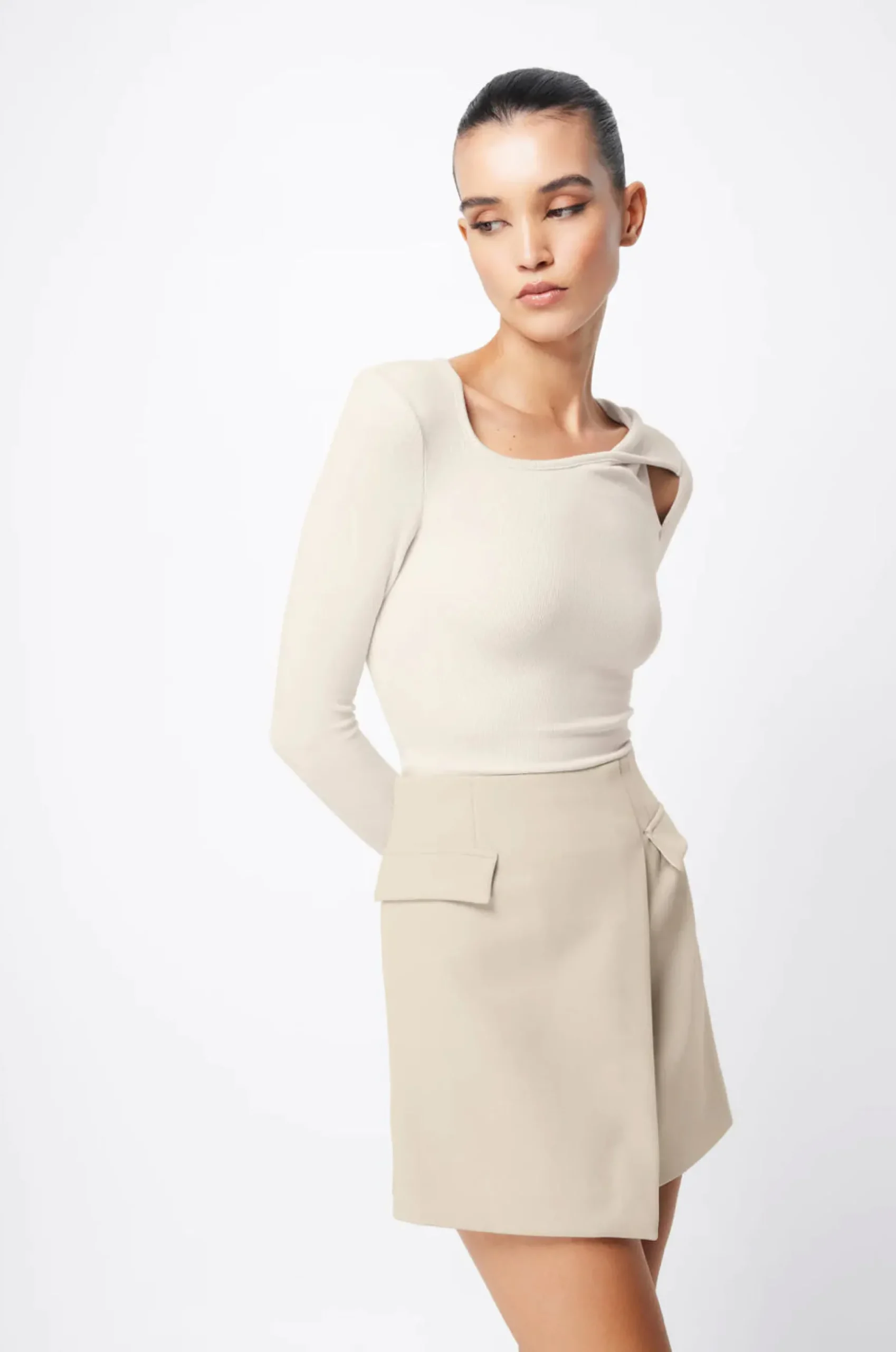 Mossman On My Way Mini Skirt - Natural
