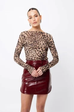 Mossman Prowl Long Sleeve Top - Leopard Print
