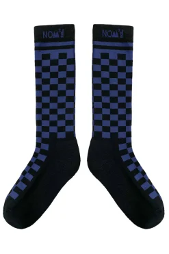 Nom*d Checkerboard Socks - Black/Blue