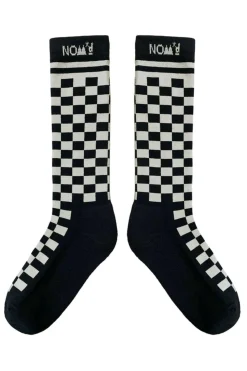NOM*d Checkerboard Socks - Black/Putty
