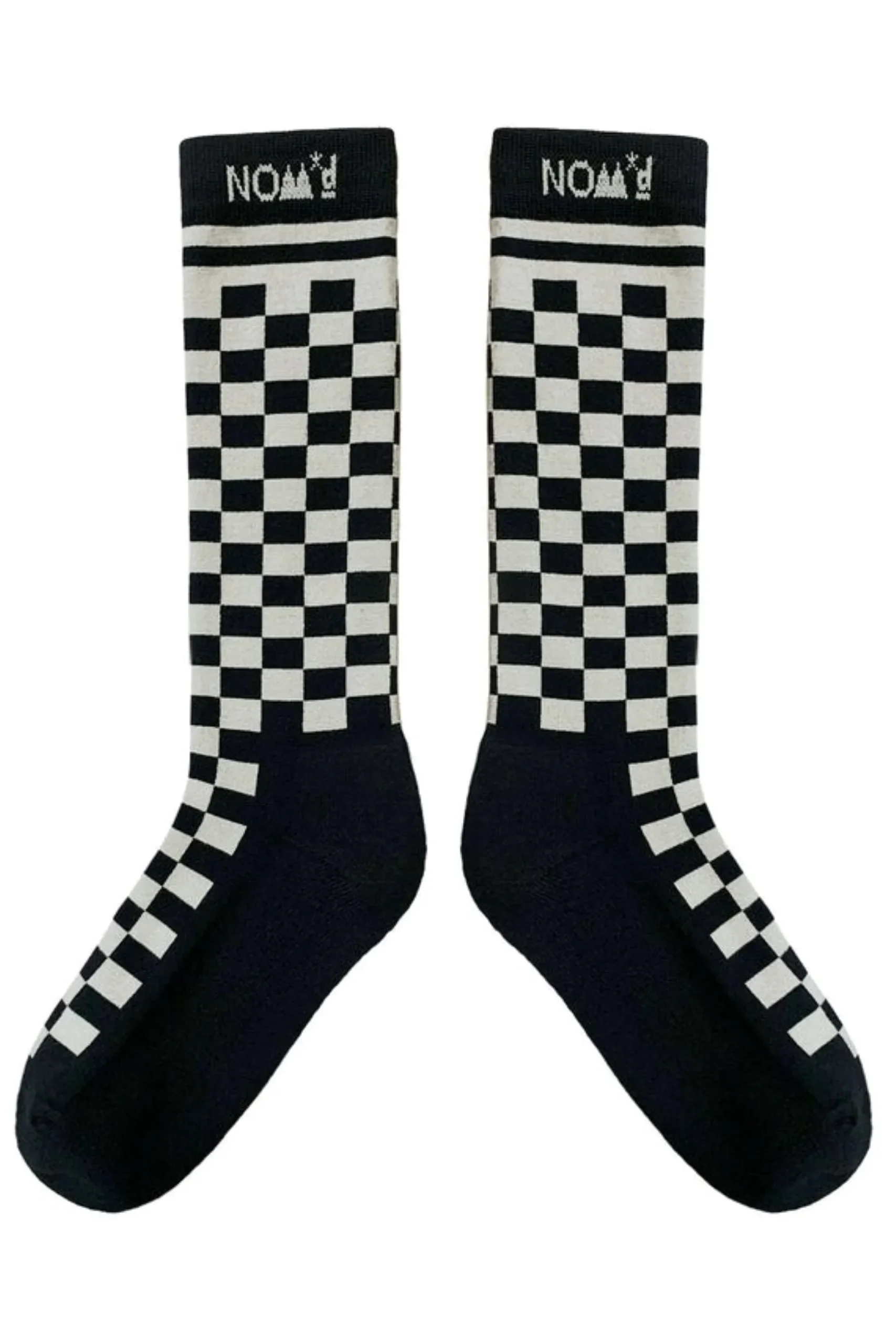 NOM*d Checkerboard Socks - Black/Putty
