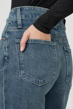 Paige Sasha Ankle Wide Cuff Jean - Blue Note Distressed