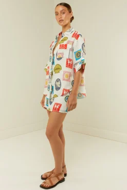 Palm Noosa East Mini Skirt - Holiday Stamp