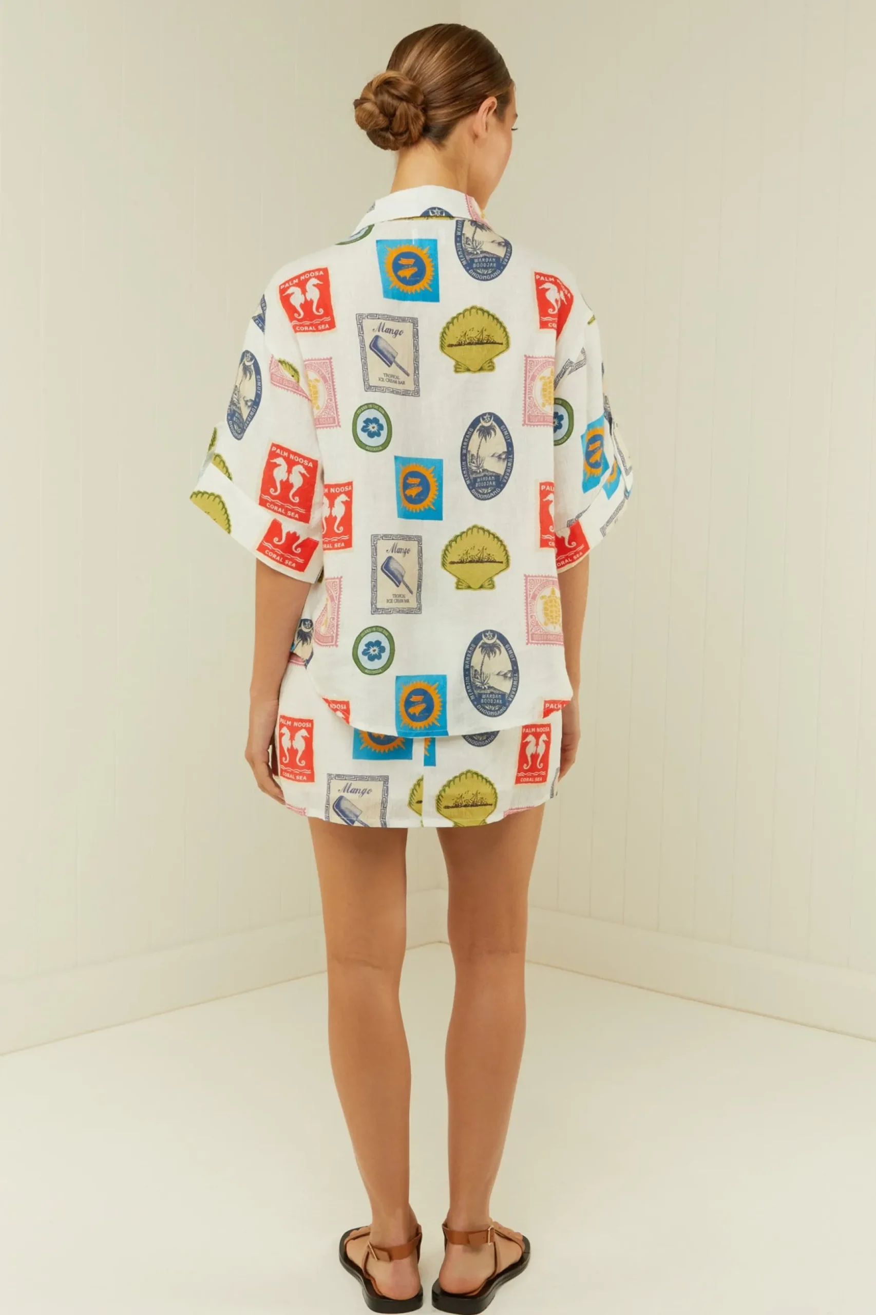 Palm Noosa East Mini Skirt - Holiday Stamp