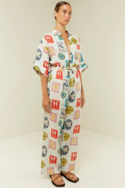 Palm Noosa Hallie Pant - Holiday Stamp