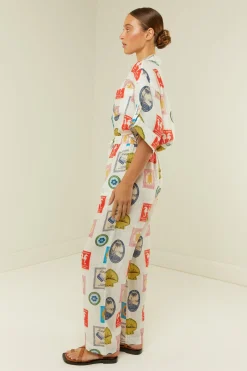 Palm Noosa Hallie Pant - Holiday Stamp