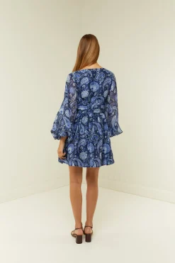 Palm Noosa Lucia Dress - Blue Paisley
