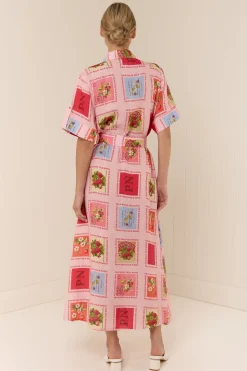 Palm Noosa Memento Dress - Strawberry Stamp